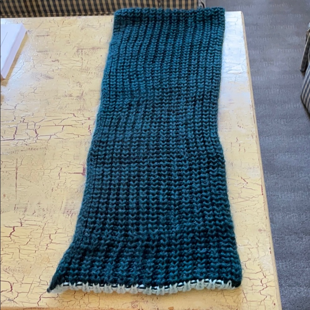 Two tone women’s infinity knit scarf.